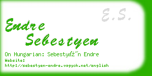 endre sebestyen business card